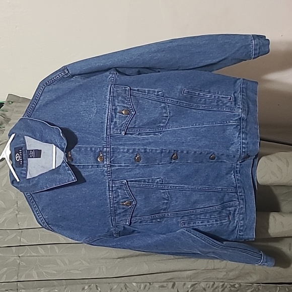 VANTAGE MEN'S COWBOY CUT WESTERN UNLINED DENIM JACKET - Picture 4 of 9